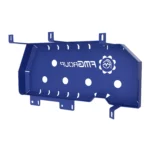 Защита бензобака для Jeep Grand Cherokee от FMGroup синего цвета вид с обратной стороны